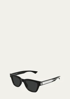 Saint LaurentMen's SL 789 Jacquesm Acetate Rectangle Sunglasses