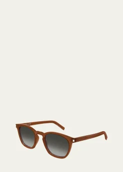 Saint LaurentMen's SL 28-051 Square Acetate Sunglasses