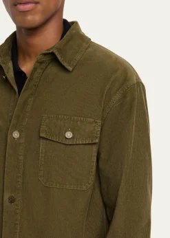 Saint LaurentMen's Classic-Fit Corduroy Overshirt