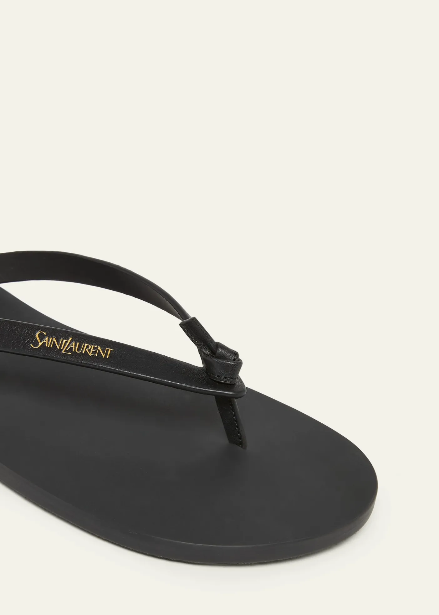Saint LaurentMen's Leather Thong Sandals