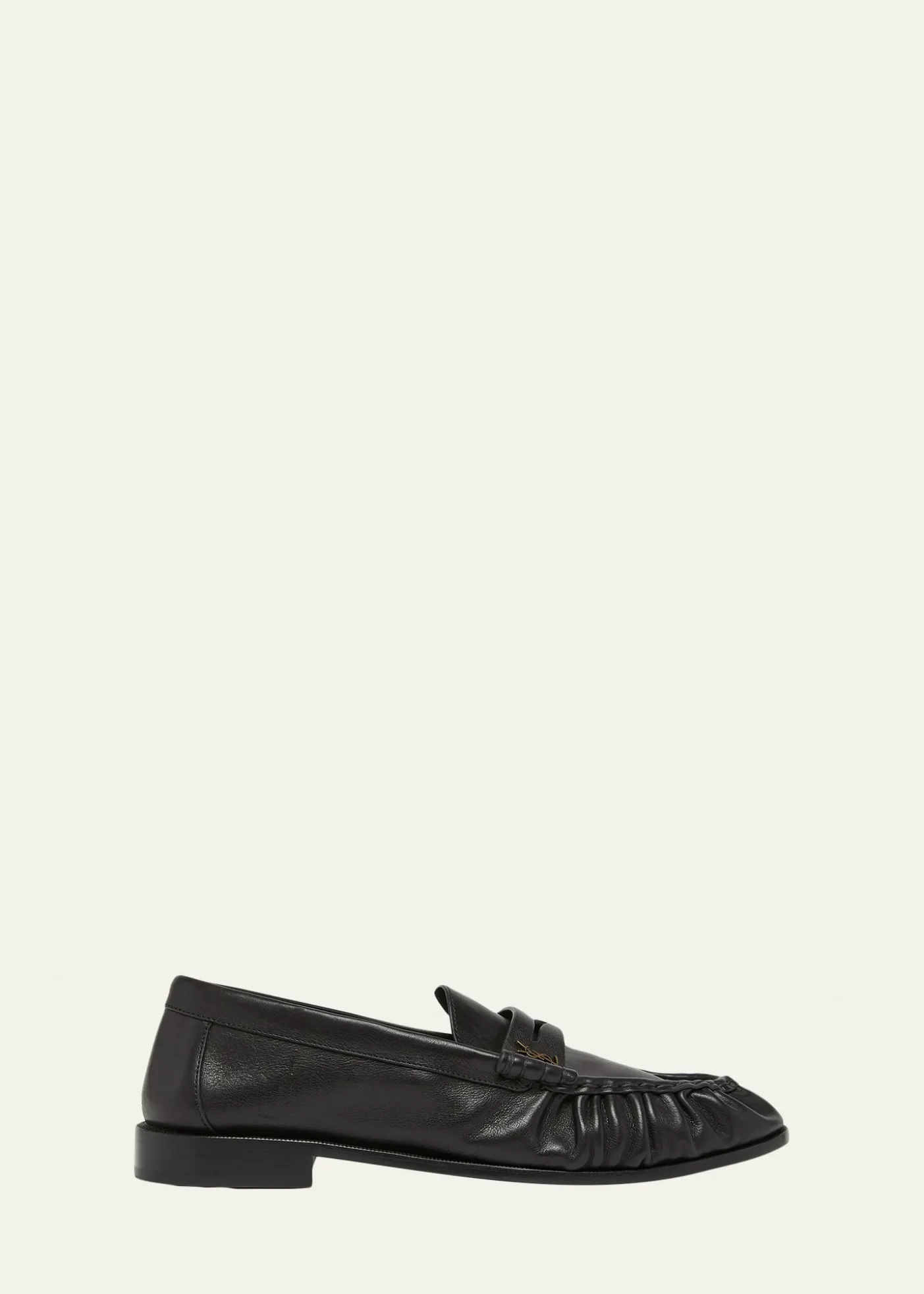 Saint LaurentMen's Le Loafer Creased Leather Mules
