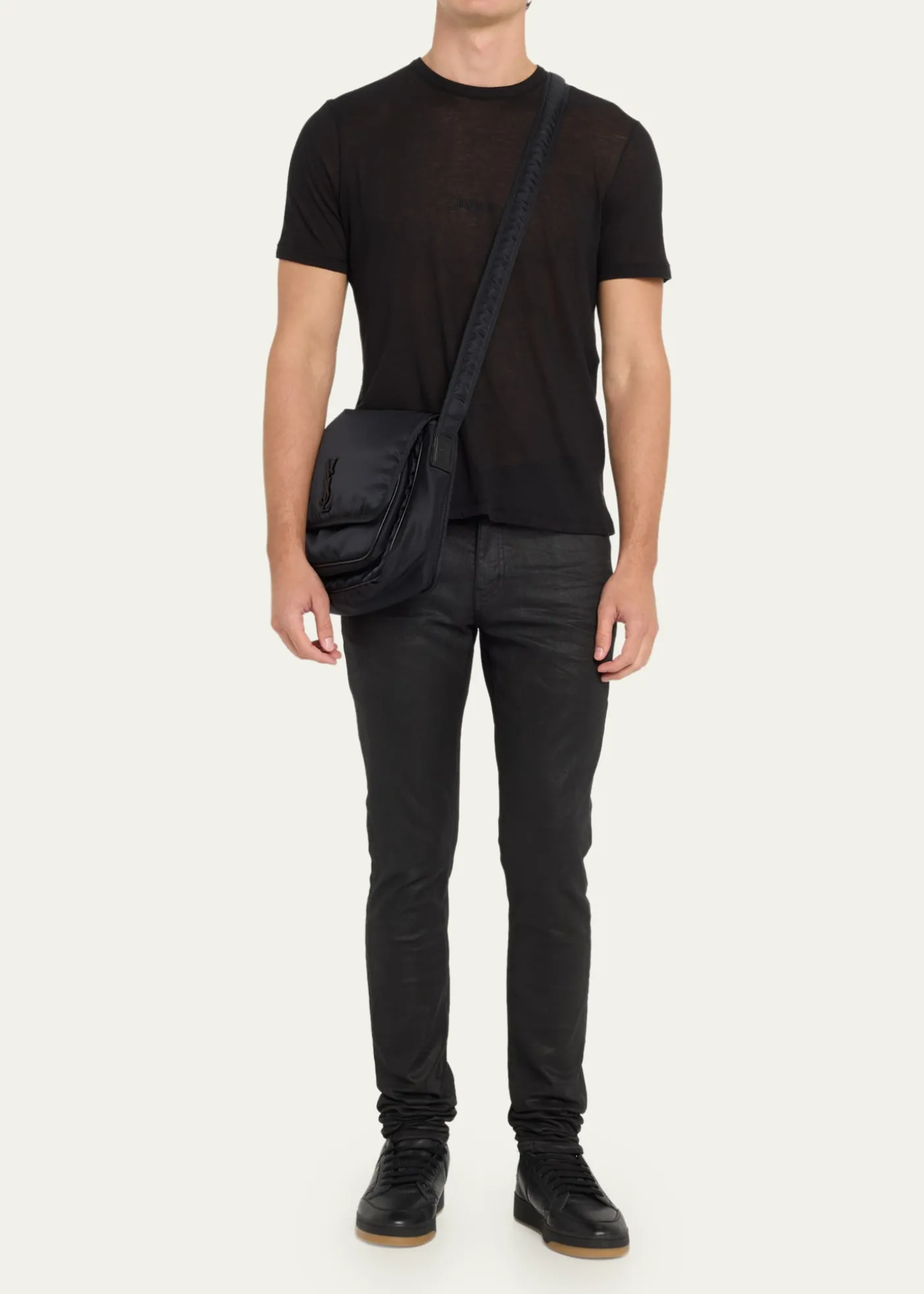 Saint LaurentMen's Niki Nylon Messenger Bag