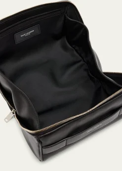 Saint LaurentMen's Small Cube Trousse Leather Toiletry Case