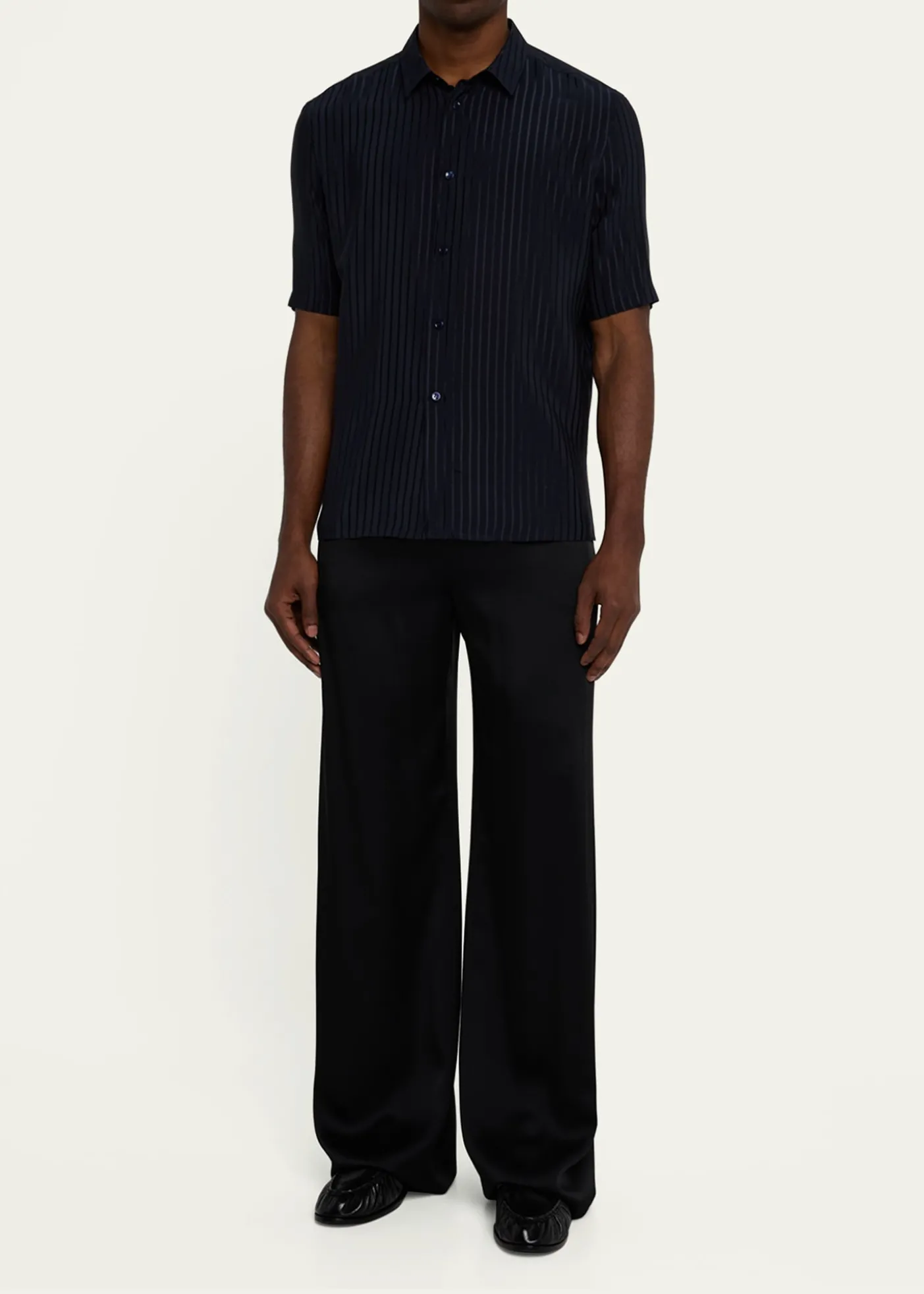 Saint LaurentMen's Tonal Stripe Button-Down Shirt