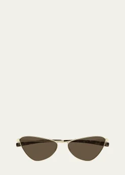 Saint Laurent56mm Titanium Cat-Eye Sunglasses