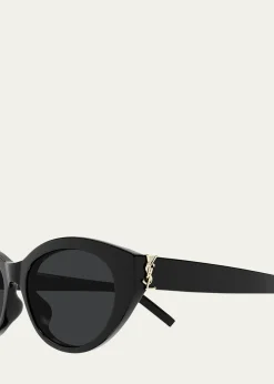 Saint LaurentRecycled Acetate Round Sunglasses
