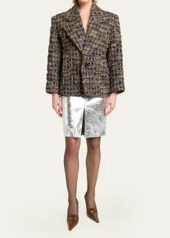 Saint LaurentTweed Single-Breasted Jacket
