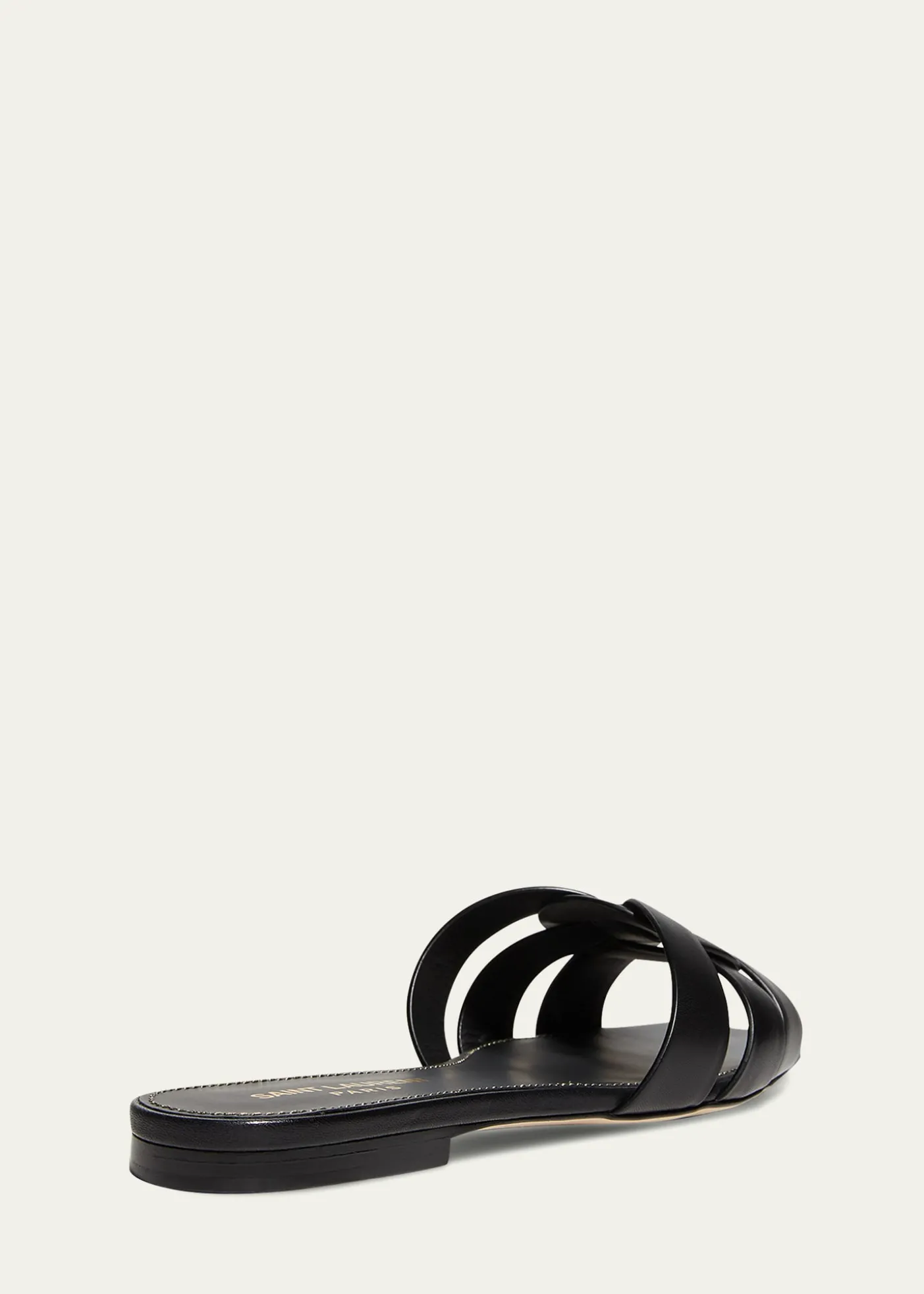 Saint LaurentWoven Leather Sandal Slide