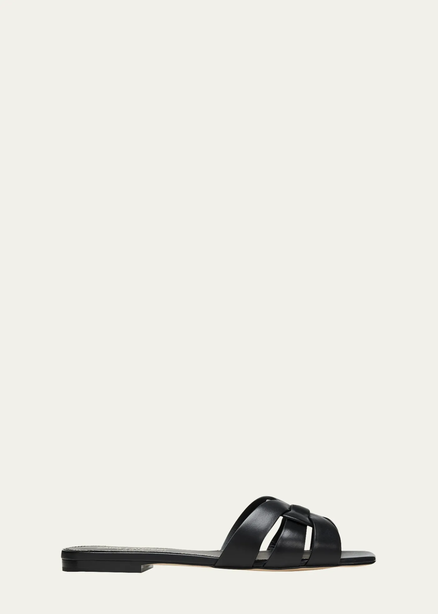 Saint LaurentWoven Leather Sandal Slide