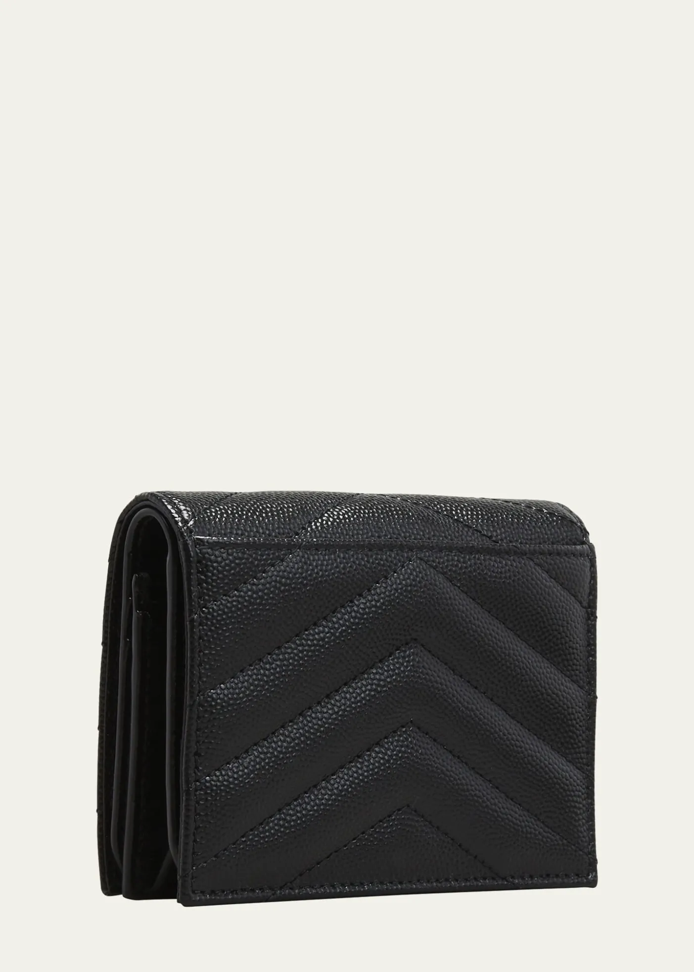 Saint LaurentYSL Monogram Grain de Poudre Flap Card Case