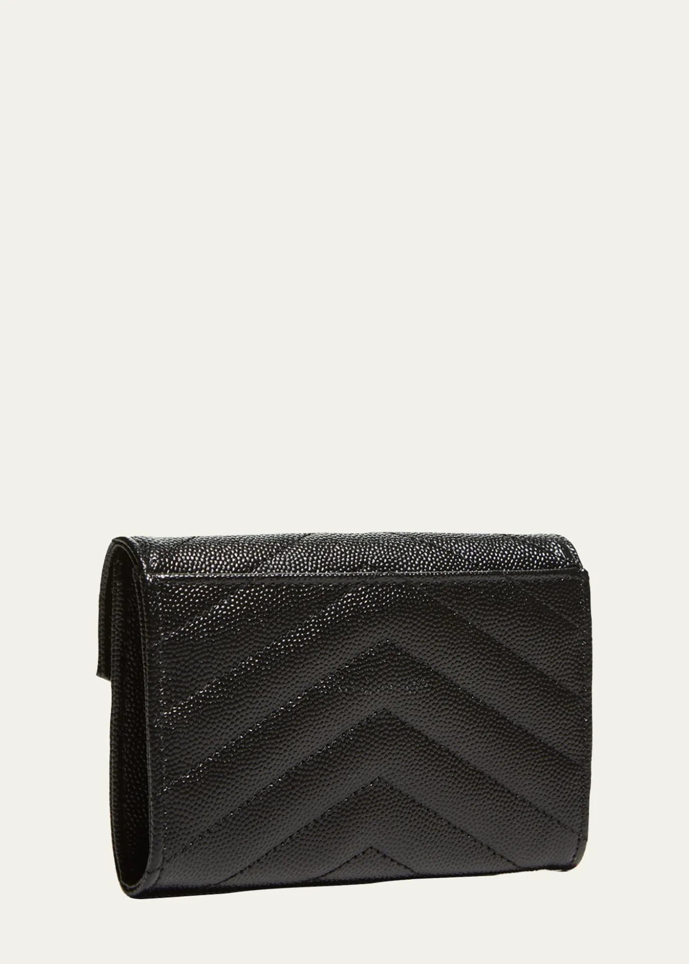 Saint LaurentYSL Monogram Small Flap Wallet in Grained Leather