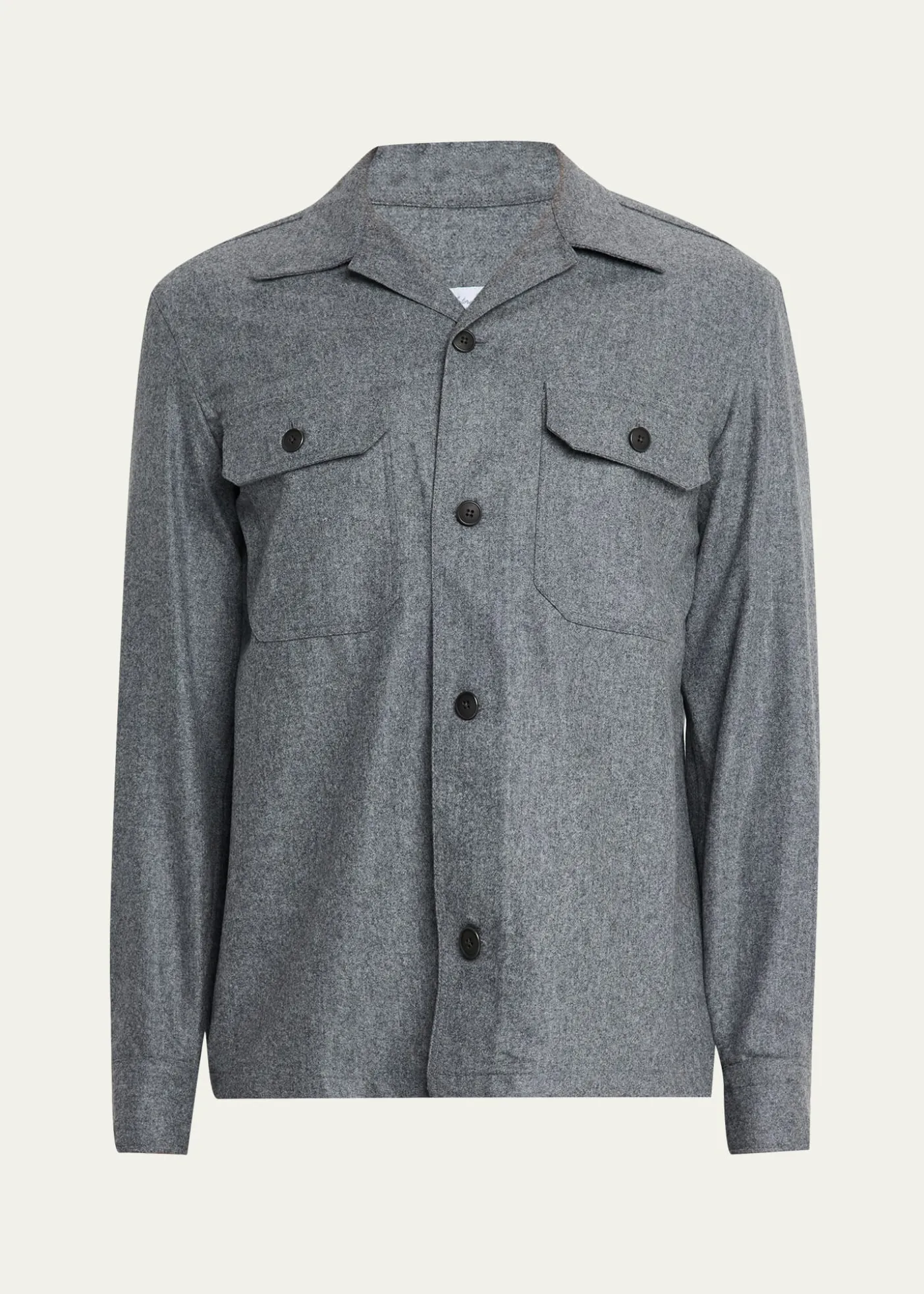 Salvatore PiccoloMen's Wool Double-Pocket Overshirt