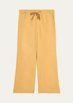 SanderlakMen's Viscose Wide-Leg Drawstring Pants