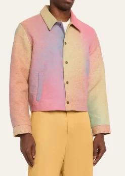 Sanderlakx Maharam Men's Multicolor Jacquard Blouson Jacket