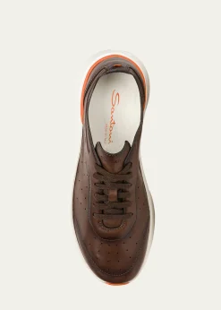 SantoniMen's Bounce Lambskin Runner Sneakers