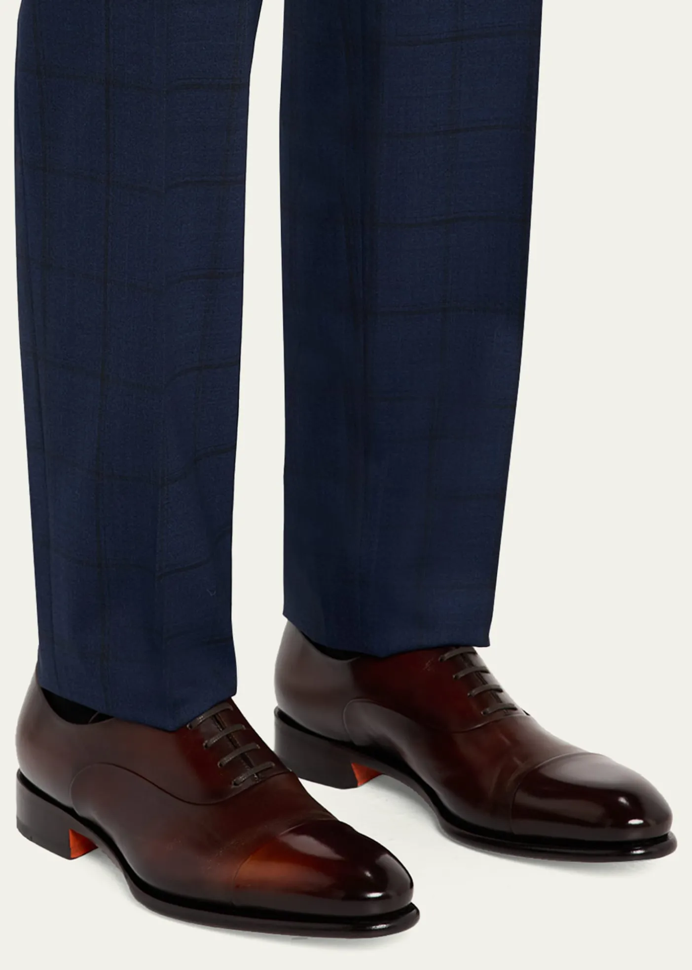 SantoniMen's Isaac Cap-Toe Leather Oxford Shoes