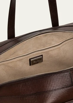 SantoniMen's Leather Weekender Duffel Bag