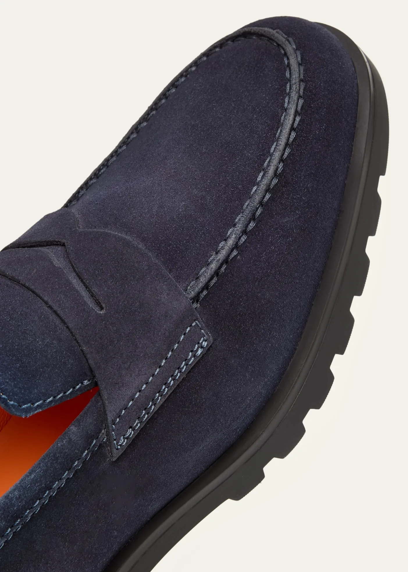 SantoniMen's Rock Suede Lug Sole Penny Loafers