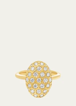 Sara WeinstockHoney Comb 18K Gold & Diamond Hexagon Ring