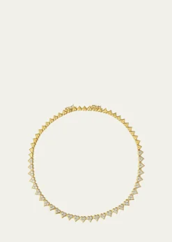 Sara WeinstockHoney Comb 18K Gold & Diamond Partial Heart Choker Necklace