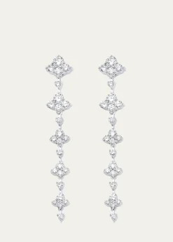 Sara Weinstock18K White Gold Dujour Five Diamond Dangle Earrings