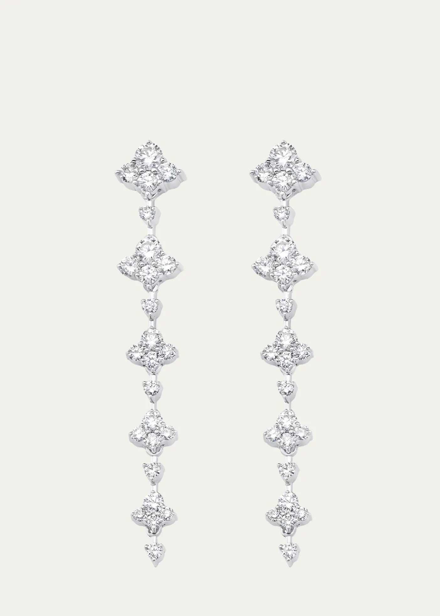 Sara Weinstock18K White Gold Dujour Five Diamond Dangle Earrings