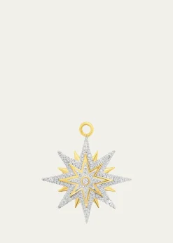 Sara WeinstockSW 18K Gold & Diamond Sunburst Charm