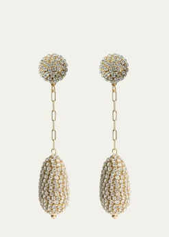 Saule LabelMarcelle Short Drop Earrings in Gold