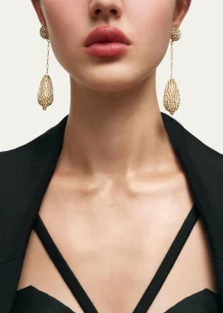Saule LabelMarcelle Short Drop Earrings in Gold