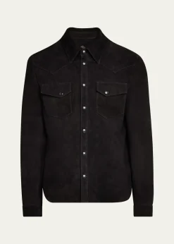 SAVASMen's Lowry Leather Overshirt