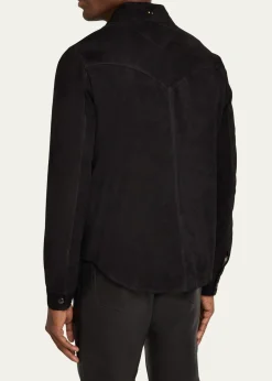 SAVASMen's Lowry Leather Overshirt