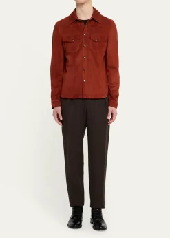 SAVASMen's Lowry Leather Shirt Jacket
