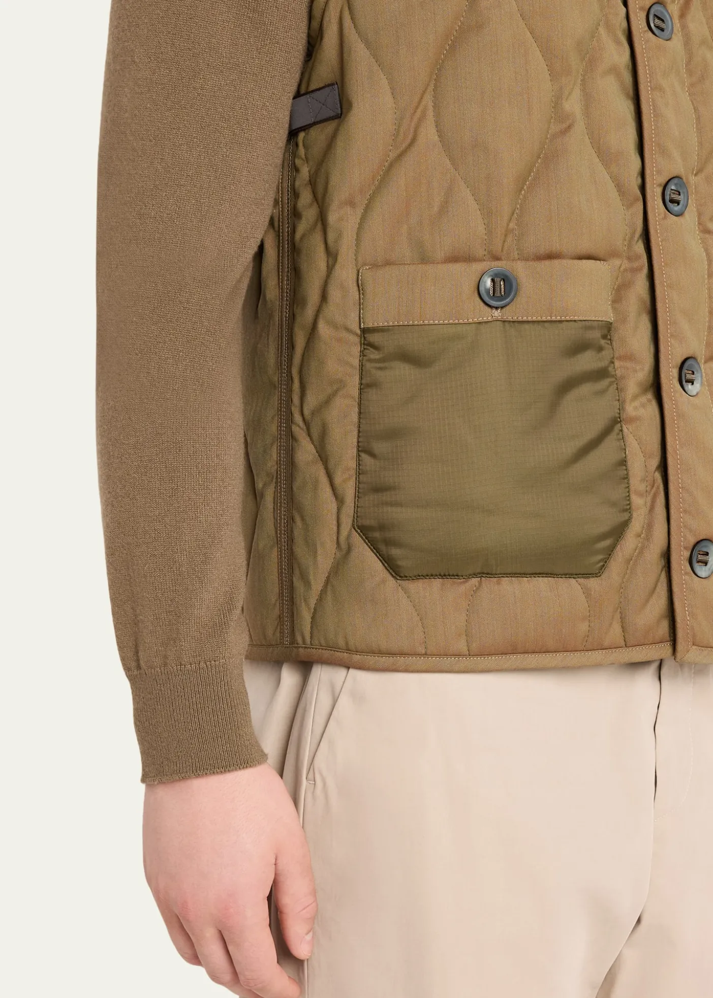 SeaseMen's Military-Style Quilted Vest