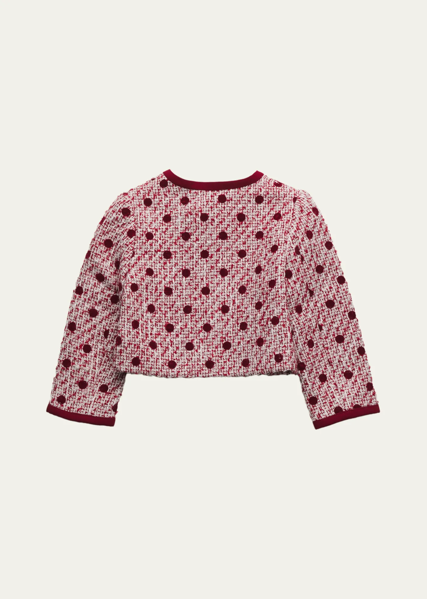 Self-PortraitGirl's Polka-Dot Bouclé Jacket, Size 3-12