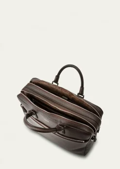 SerapianMen's Cachemire Leather Briefcase