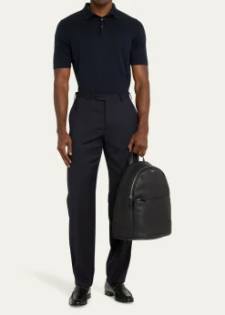 SerapianMen's Cachemire Leather Backpack