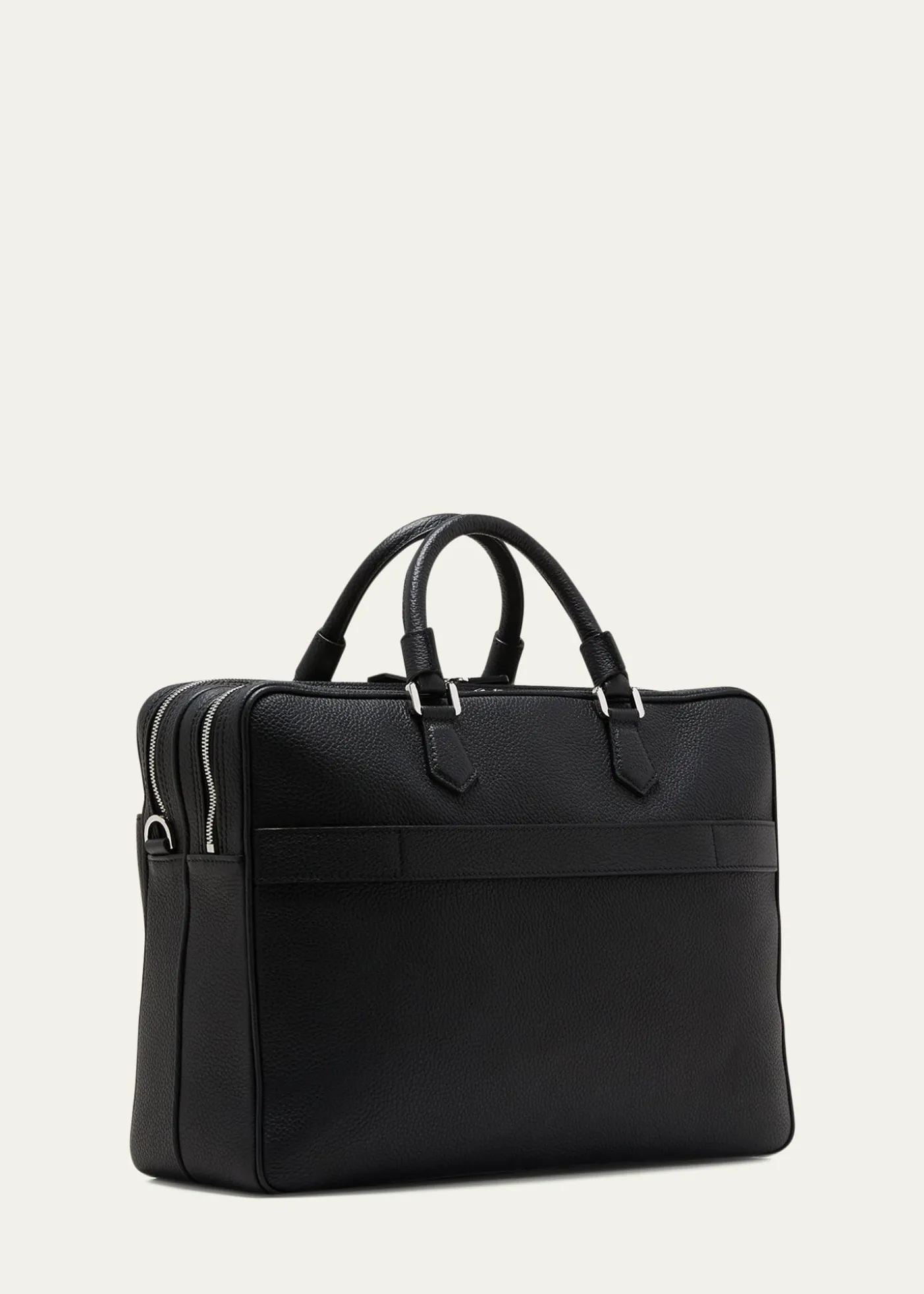 SerapianMen's Leather Double Briefcase
