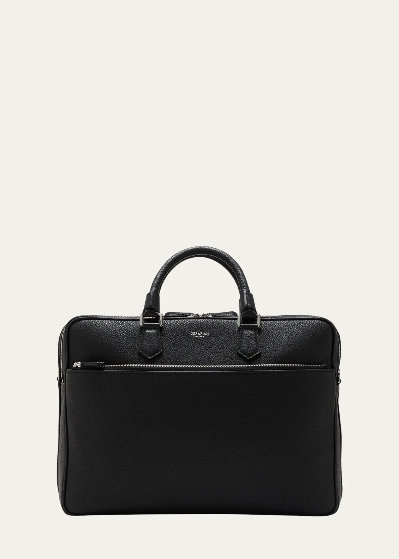 SerapianMen's Leather Double Briefcase