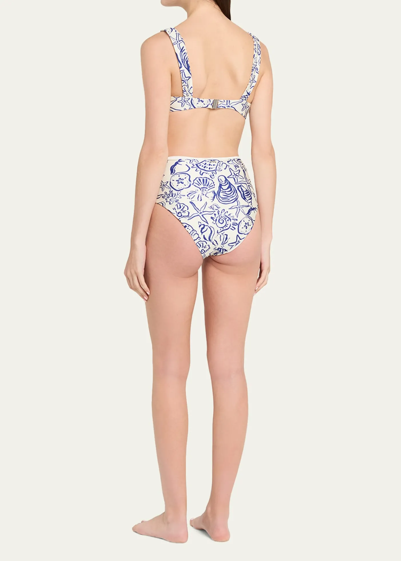 SIMKHAITeya Ruched High-Rise Bikini Bottoms