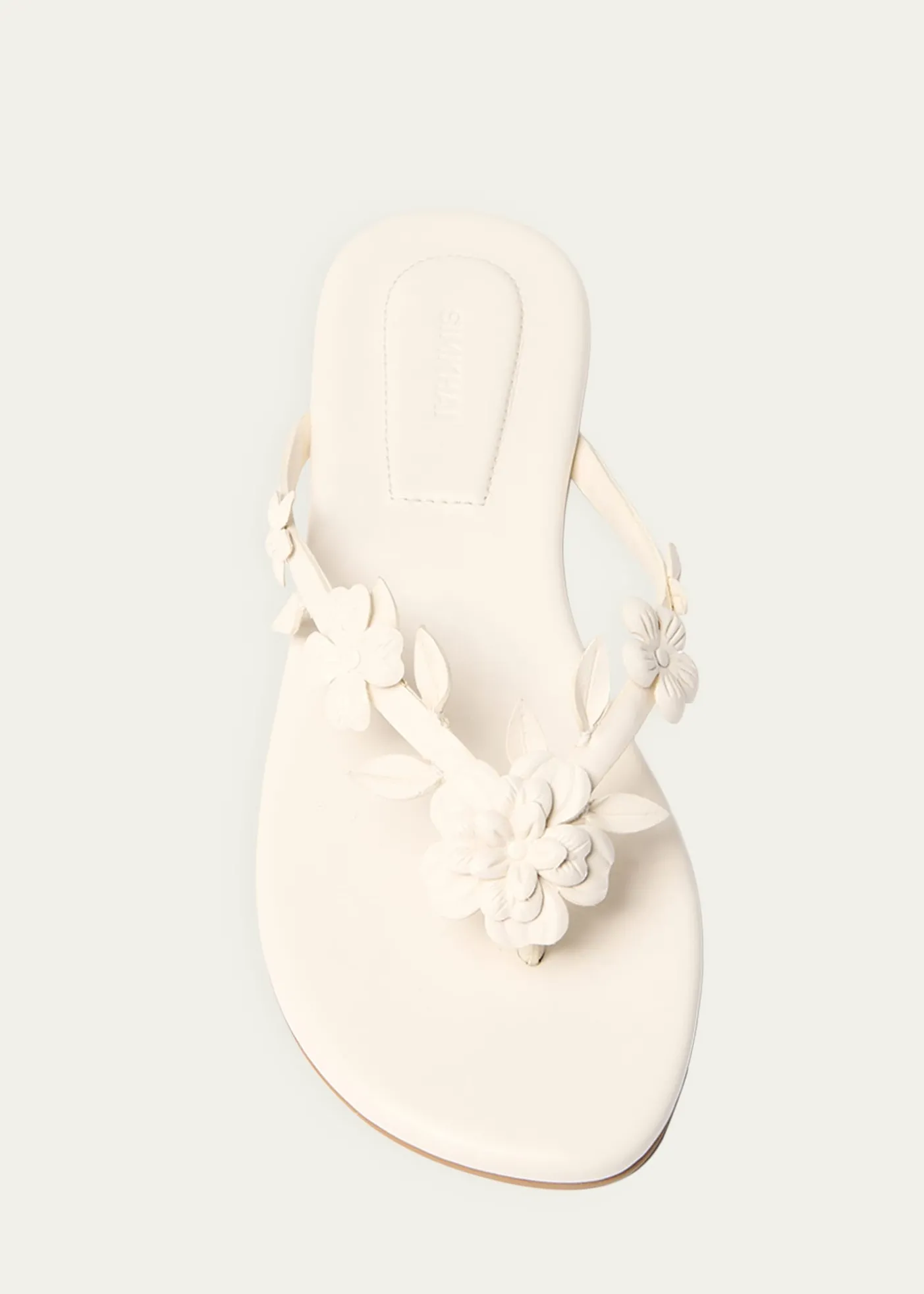 SIMKHAIWillow Floral Applique Leather Sandals