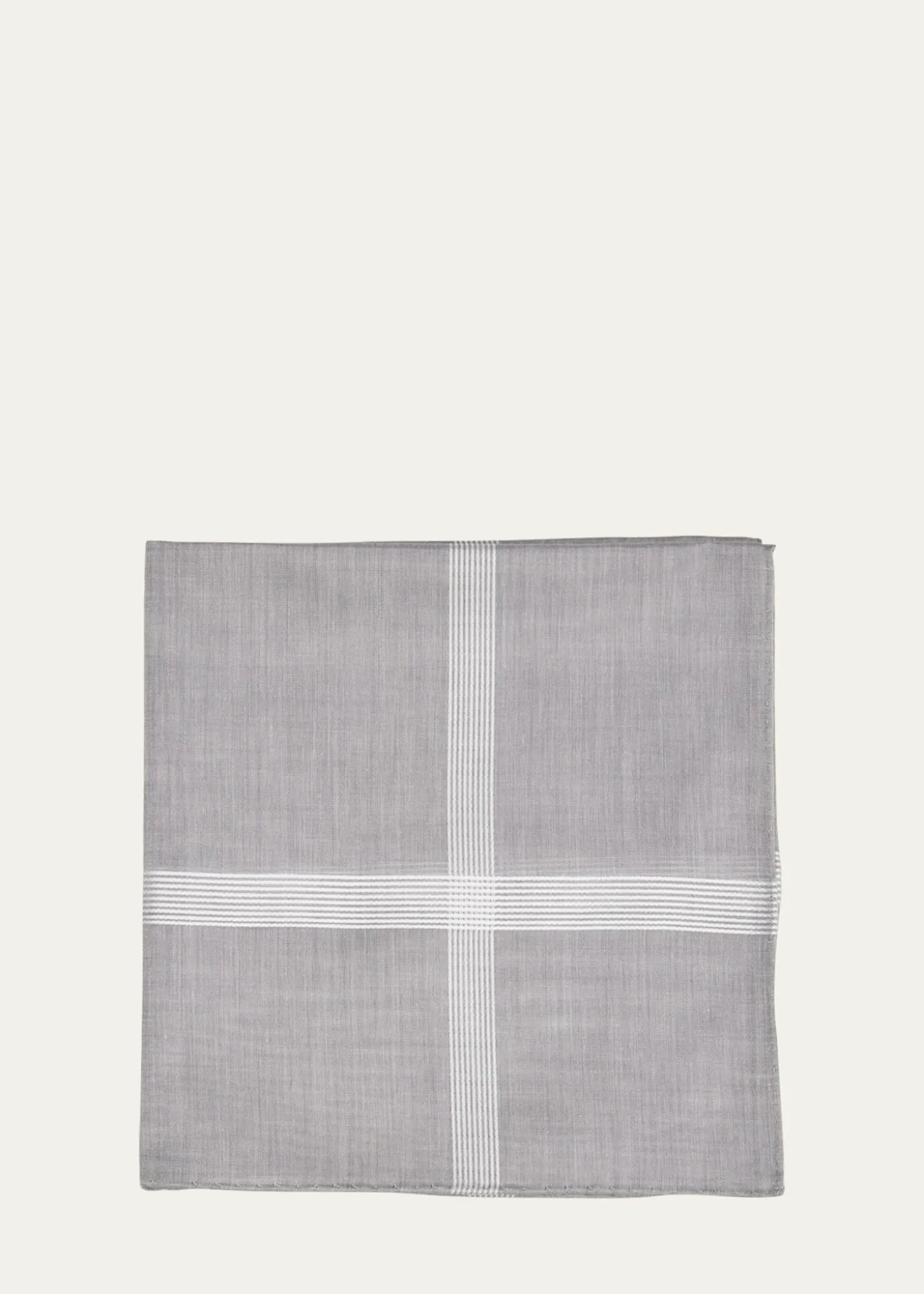 Simonnot GodardMen's Symphony Satin Check Handkerchief