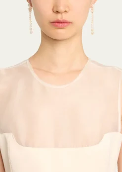 Sophie Bille Brahe14K Recycled Gold Colona Earrings with Freshwater Pearls