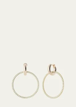 Spinelli Kilcollin18K Mixed-Gold Casseus Hoop Earrings with Diamonds