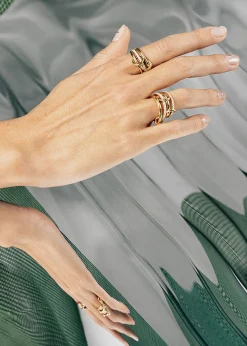 Spinelli Kilcollin18K Yellow Gold Sonny 3 Link Ring