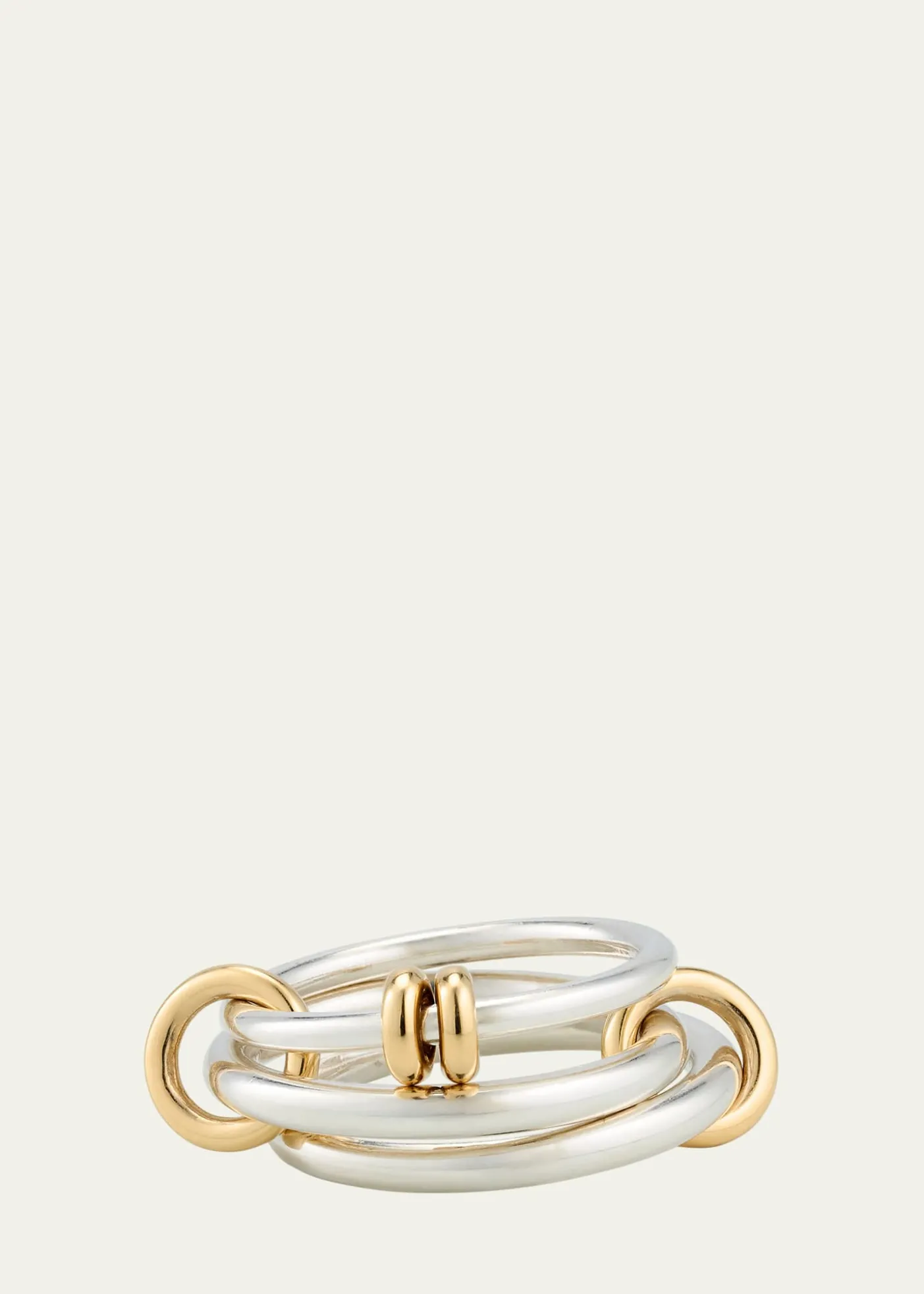 Spinelli KilcollinRaneth SG Three Link Ring in Sterling Silver with 18K Yellow Gold Accents