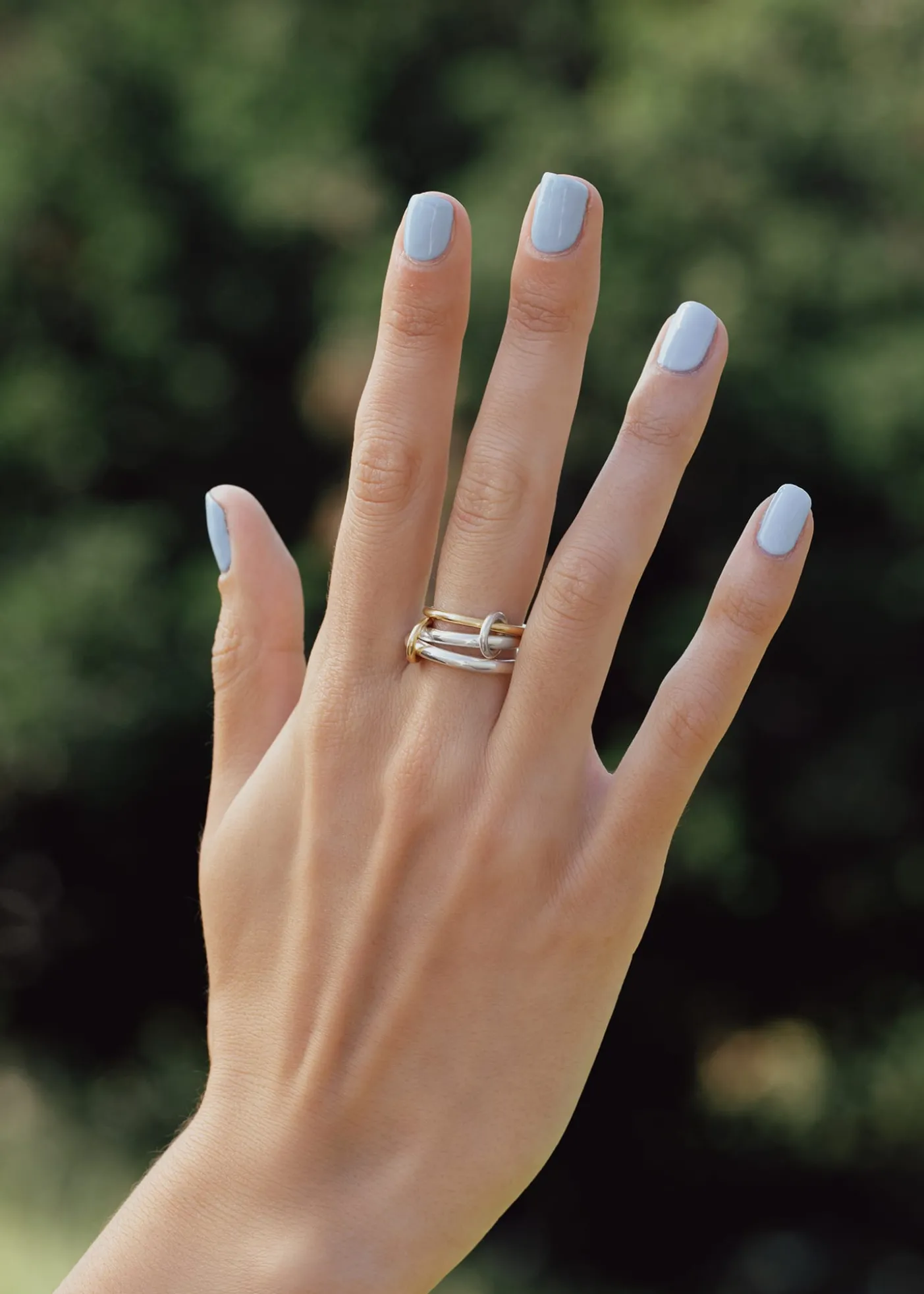 Spinelli KilcollinScorpio Silver and Gold Three-Link Ring