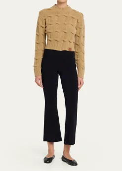 Stella McCartneyCable Knit Crop Crewneck Sweater