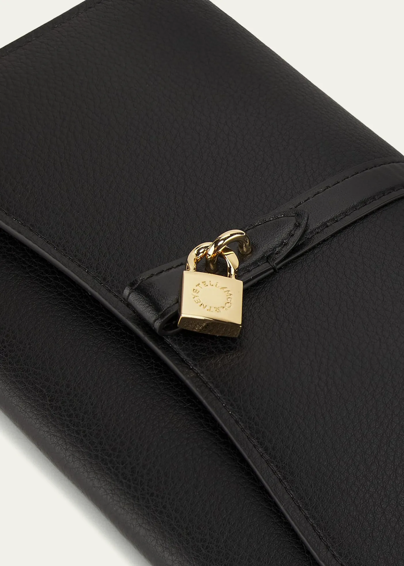 Stella McCartneyStella Ryder Embossed Grainy Eco Vegan Leather Wallet with Strap