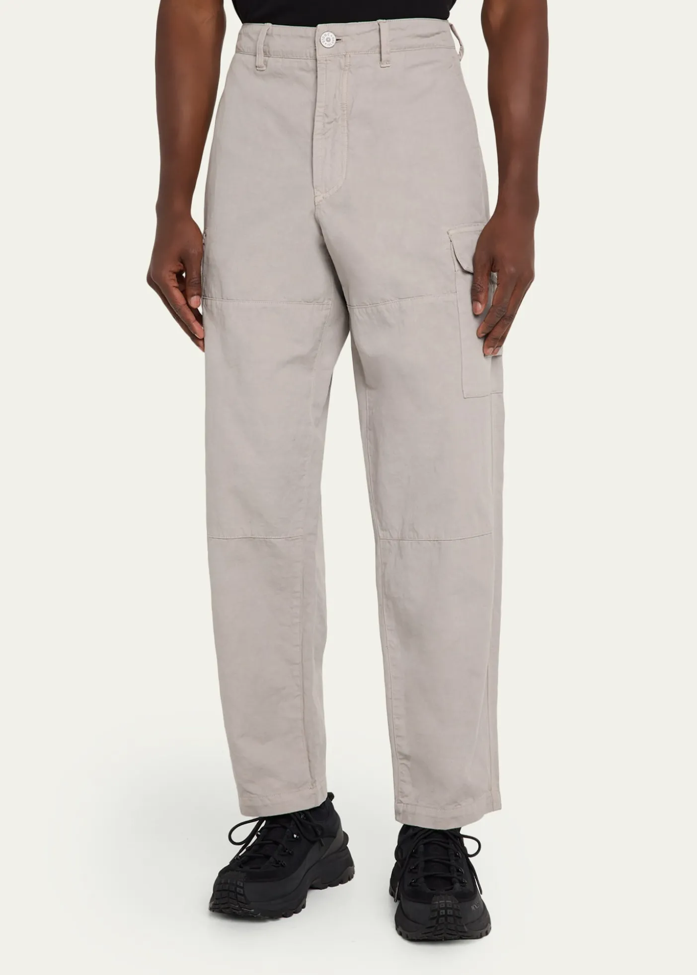 Stone IslandMen's Cotton and Linen Cargo Pants