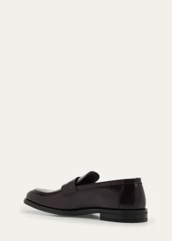Stuart WeitzmanMen's Club Burnished Leather Penny Loafers